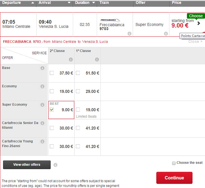 【意大利国铁Trenitalia】☆新版在线购票、车次