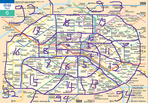 图示巴黎的分区及安全不安全的区分cd亲手帮来巴黎的mm们绘制安全地图