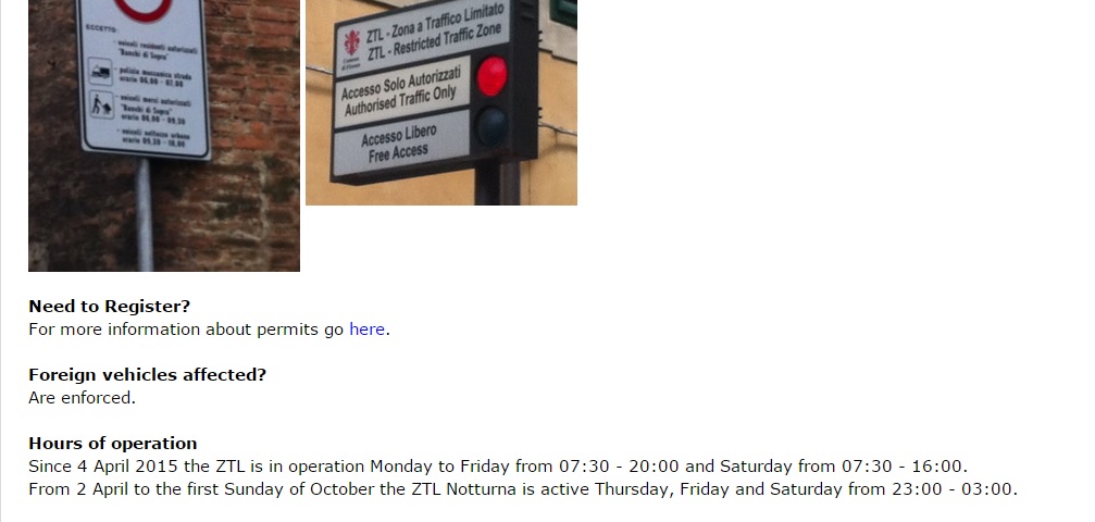 意大利ZTL区域的禁止驶入时间 - 穷游问答