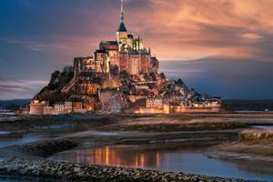 诺曼底全景精华2日游 圣米歇尔山+象鼻山+圣马洛海盗城+奥马哈美军墓地+布列塔尼美食之旅+印象画派的灵感来源翁弗勒尔