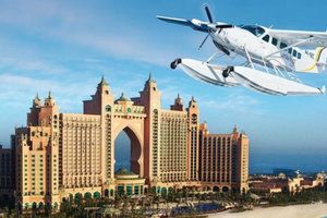 迪拜旅游水上飞机空中观光体验海陆空20分钟全景鸟瞰迪拜+哈利法塔 冲沙多种套餐选择