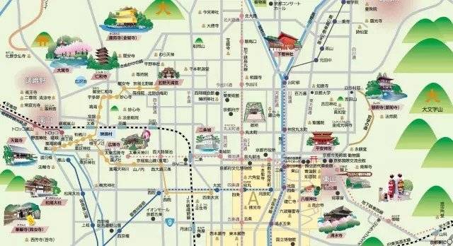 京都旅游景点地图