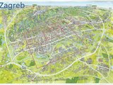 萨格勒布 Zagreb 地形图、市区图、市中心图、地铁图