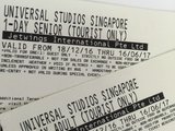 新加坡环球影城门票两张
