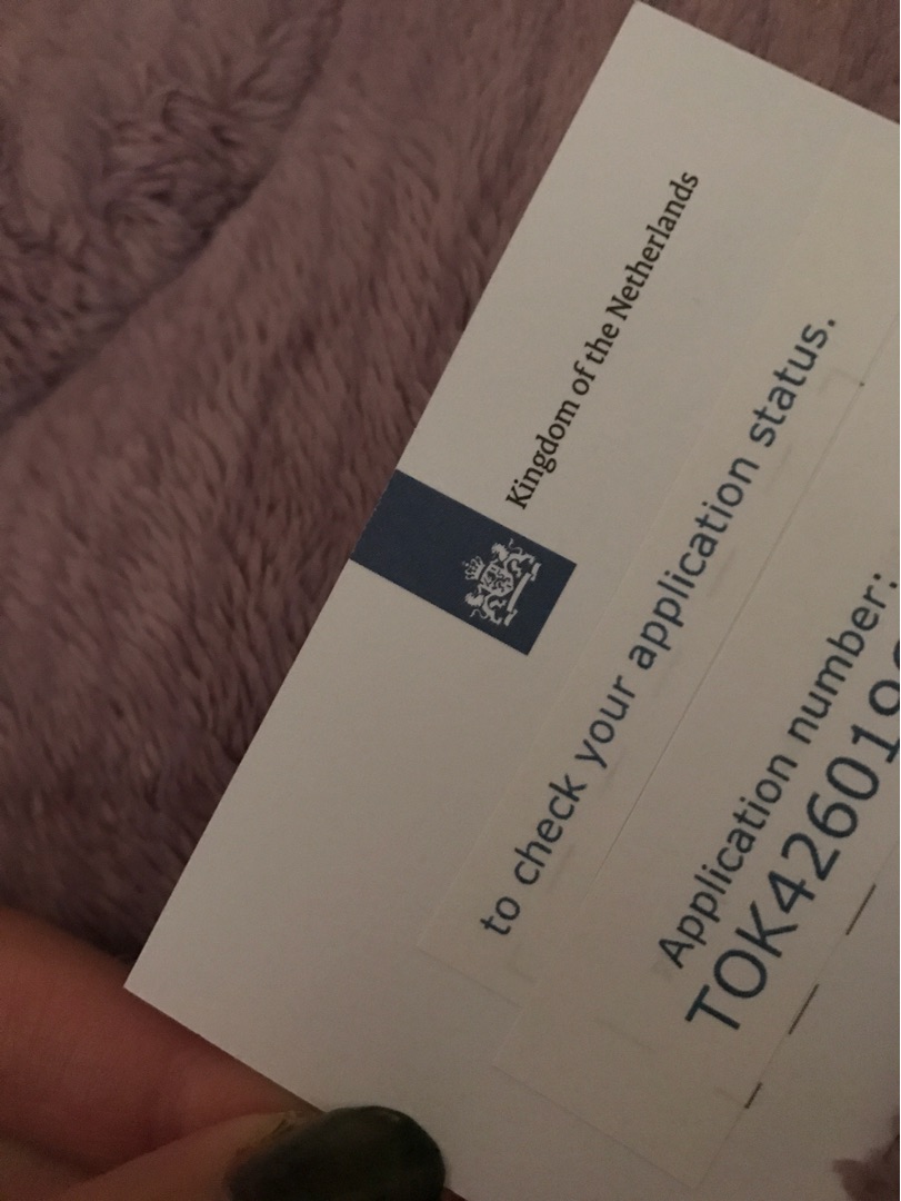 日本留学生去荷兰大使馆递交了探亲访友签证材