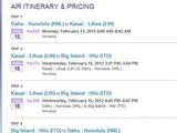 help-－Hawaiianair 预定岛间机票问题