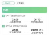 上海 - 东京 春节往返机票 1张