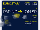 转让6月欧洲之星Eurostar巴黎-伦敦往返车票（可单程）