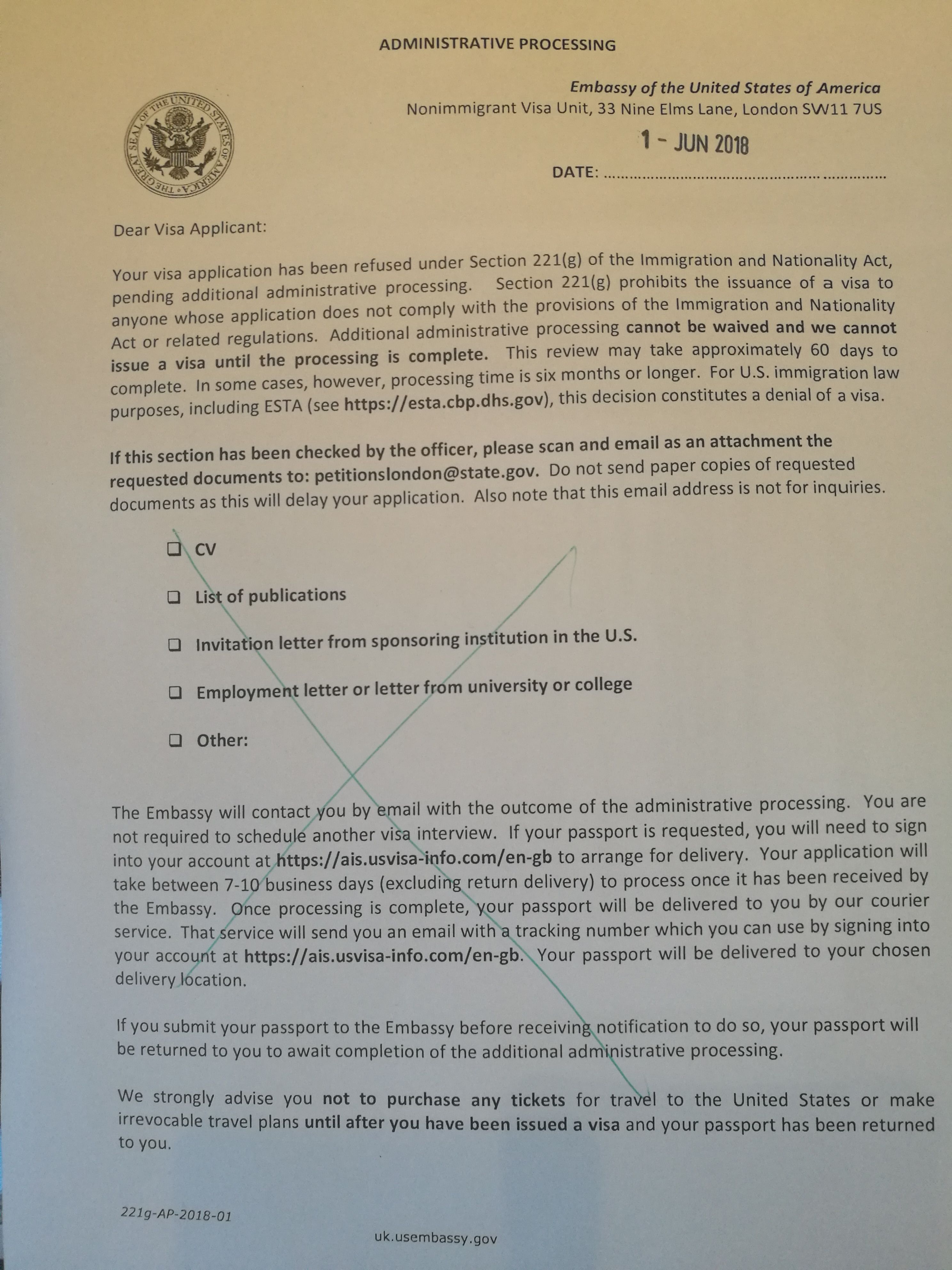 在伦敦签F1美签被AP但是不知道要提供什么材