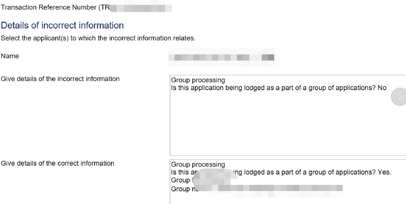 澳洲600学生团签交费后发现未填写group学生