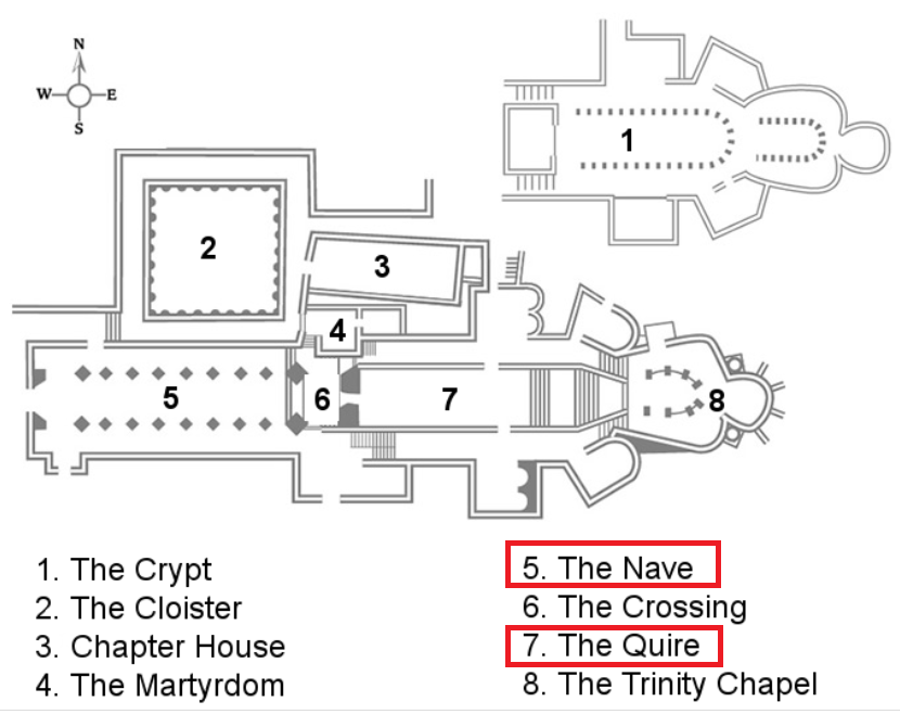英国教堂里的Quire和Nave是什么意思?