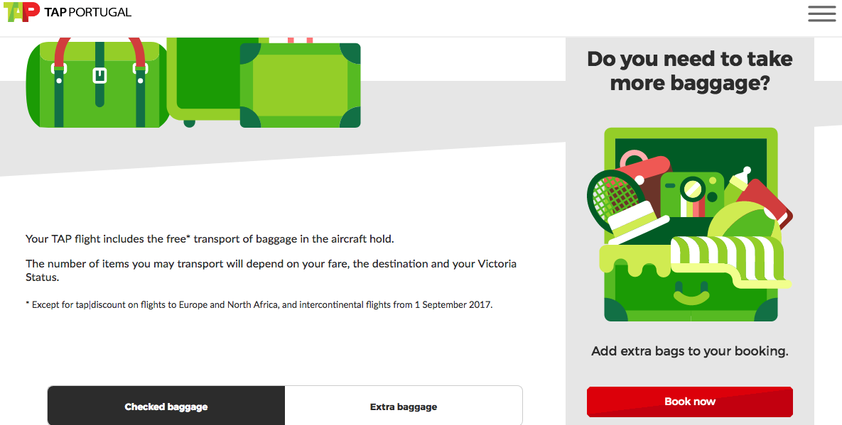 葡萄牙航空官网买行李 - 穷游问答