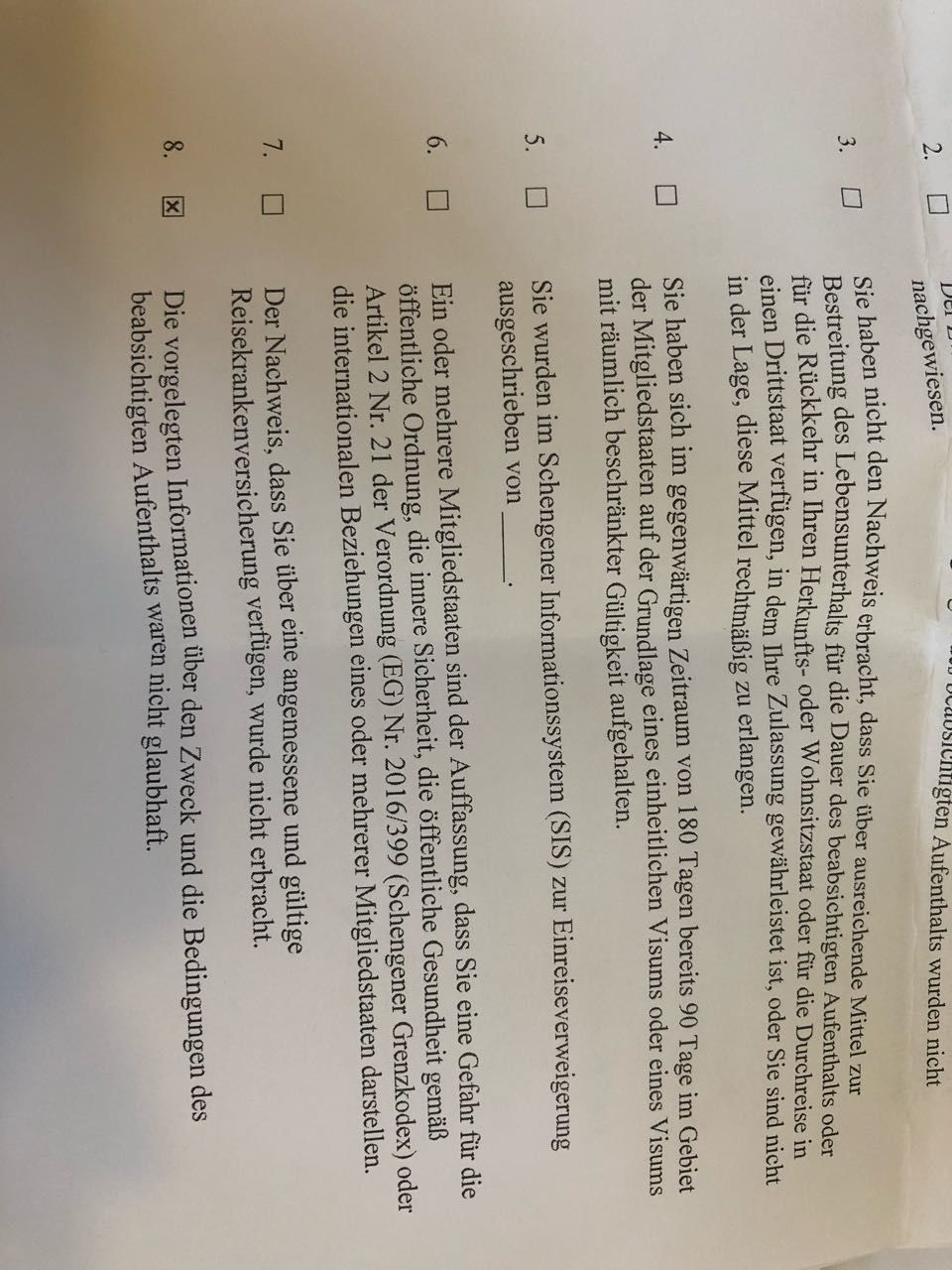 德国签证被拒签,理由是第8条,请帮忙看看,我要