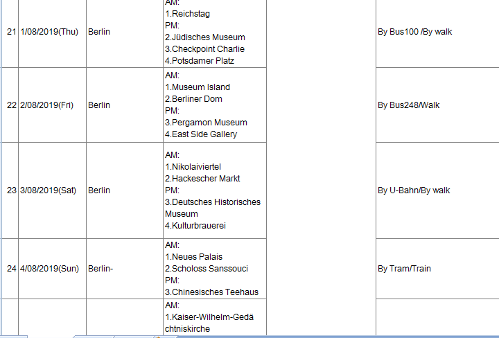 #德国#德国签证行程单,请指教