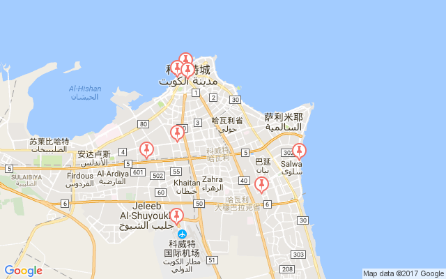 科威特城 地图图片