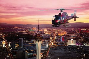 美国 拉斯维加斯 直升机观光 夜游 拉斯城市夜游-奔驰高顶接送
